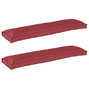 vidaXL Juego de cojines de paleta 2 pcs Negro 120 x 40 x 8 cm