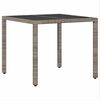 vidaXL Conjunto de Comedor de Jard&iacute;n 3 pcs Gris rat&aacute;n sint&eacute;tico