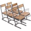 vidaXL Sillas de comedor 6 unidades madera maciza de teca