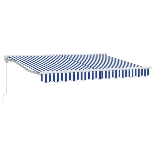 vidaXL Toldo retr&aacute;ctil manual Azul y 3 x 2,5 m