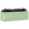 vidaXL Jardinera Verde 240 x 80 x 75 cm Acero