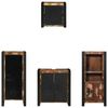vidaXL Juego de muebles de baño 4 pcs Marrón Madera de mango maciza