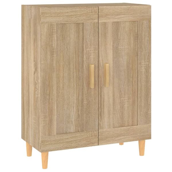 vidaXL Aparador de madera contrachapada roble Sonoma 69,5x34x90 cm