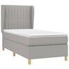 vidaXL Cama box spring con colch&oacute;n tela gris claro 90x190 cm