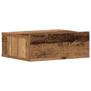 vidaXL Mesita de noche flotante madera vieja 40x32x15 cm