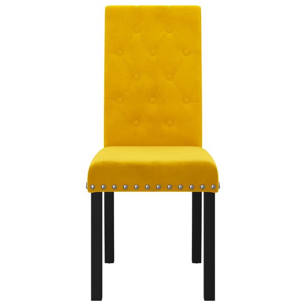 vidaXL Sillas de comedor 2 uds terciopelo amarillo