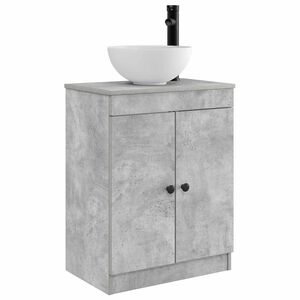 vidaXL Vanidad de ba&ntilde;o con lavabo Gris Hormig&oacute;n 54 x 35 x 83 cm