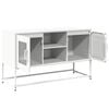 vidaXL Mueble para TV de acero blanco 100,5x39x60,5 cm