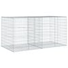 vidaXL Cesta de gaviones con cubierta hierro galvanizado 200x100x100cm