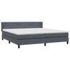 vidaXL Cama box spring con colch&oacute;n terciopelo gris oscuro 180x210 cm