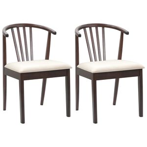 vidaXL Silla de comedor 2 uds. Madera de caucho s&oacute;lida
