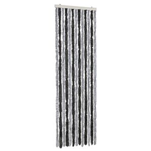 vidaXL Cortina antimoscas chenilla gris y negro 56x185 cm