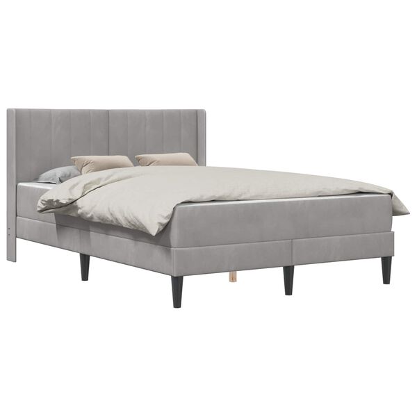 vidaXL Estructura de cama Gris Claro 140 x 200 cm Terciopelo