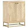 vidaXL Aparador con 2 puertas madera maciza de mango 55x30x70 cm