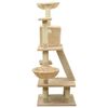 vidaXL Árbol rascador para gatos con postes de sisal beige 122 cm