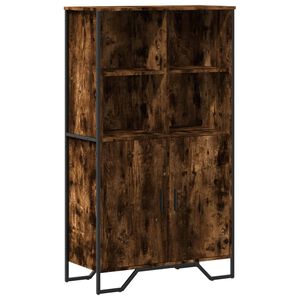 vidaXL Aparador alto madera ingenier&iacute;a roble ahumado 79,5x35,5x137,5cm