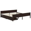 vidaXL Estructura cama 2 cajones madera pino marr&oacute;n oscuro 200x200 cm