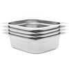 vidaXL Bandejas Gastronorm 4 unidades GN 1/2 100 mm acero inoxidable