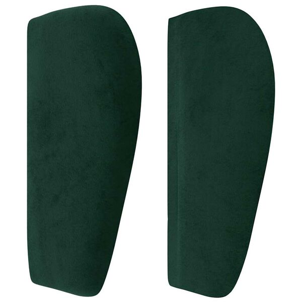 vidaXL Cabecero de terciopelo verde oscuro 163x23x78/88 cm