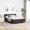 vidaXL Cama tipo Box Spring Marr&oacute;n Oscuro 190 x 140 cm Poli&eacute;ster