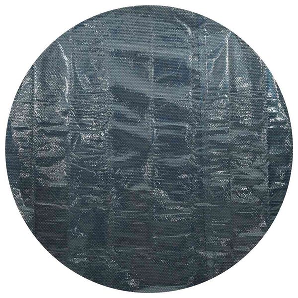 vidaXL Cubierta solar de piscina de PE flotante negro y azul 549 cm