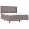 vidaXL Cama tipo Box Spring con colch&oacute;n Taup&eacute; 180 x 200 cm tela