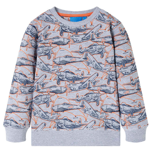 Sudadera infantil gris m&eacute;lange 128
