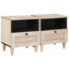 vidaXL Armario de Noche con caj&oacute;n 2 pcs Beige 40 x 33 x 46 cm
