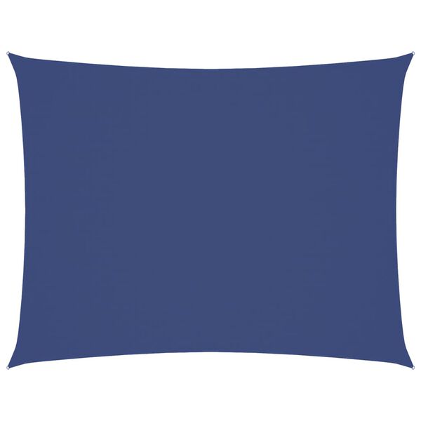 vidaXL Toldo de vela rectangular de tela oxford azul 5x6 m