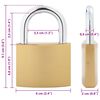 vidaXL Candado en U con llaves 100 pcs Lat&oacute;n Hierro