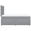 vidaXL Cama box spring con colch&oacute;n tela gris claro 120x190 cm