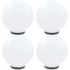 vidaXL L&aacute;mparas de bola LED 4 unidades esf&eacute;ricas PMMA 40 cm