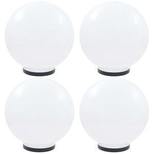 vidaXL L&aacute;mparas de bola LED 4 unidades esf&eacute;ricas PMMA 40 cm
