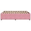 vidaXL Estructura de cama sin colch&oacute;n terciopelo rosa 160x200 cm