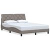 vidaXL Estructura de cama sin colch&oacute;n tela gris taupe 120x200 cm