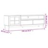vidaXL Mueble de TV con puerta de vidrio FLAM madera pino 158x40x50 cm