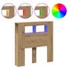 vidaXL Cabecero LED madera ingenier&iacute;a roble artisan 100x18,5x103,5 cm