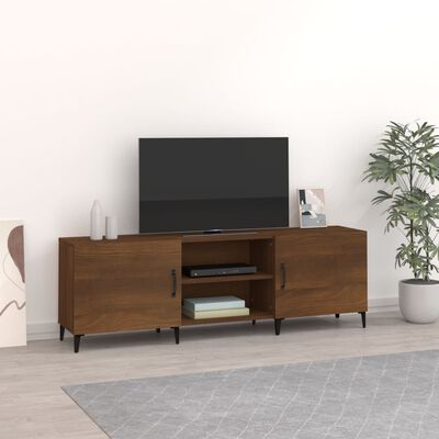 vidaXL Mueble de TV madera de ingeniería roble marrón 150x30x50 cm
