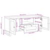 vidaXL Mueble de TV Marr&oacute;n 105 x 33 x 46 cm Madera de mango maciza