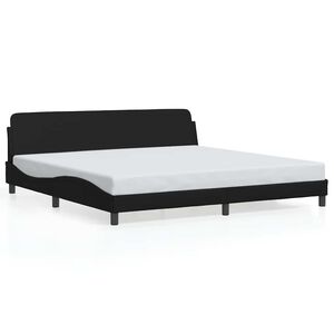 vidaXL Estructura de cama Dover cuero sint&eacute;tico negro 193x203cm