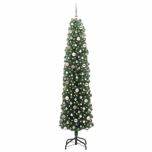 vidaXL &Aacute;rbol de Navidad artificial Verde 240 cm PVC, Acero y Pl&aacute;stico