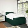 vidaXL Cama box spring con colch&oacute;n terciopelo verde oscuro 120x190 cm