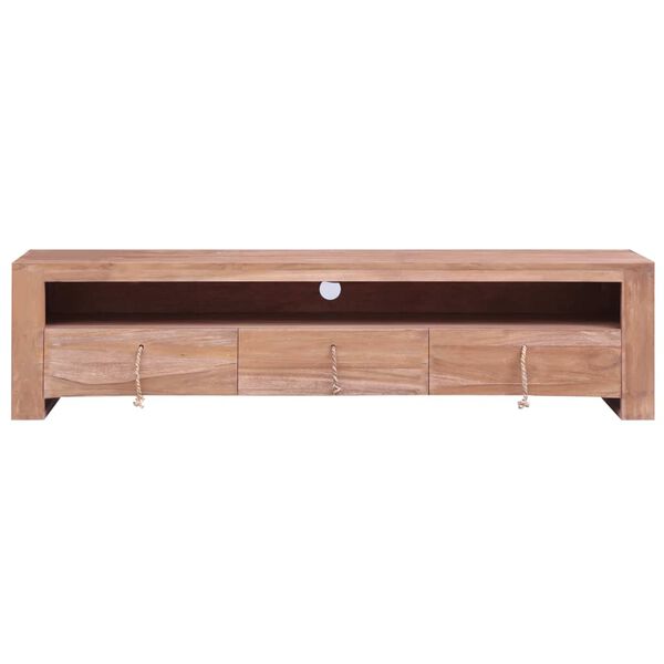 vidaXL Mueble para TV de madera maciza de teca 140x30x35 cm