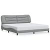 vidaXL Estructura de cama sin colch&oacute;n Hvar tela gris claro 200x200 cm