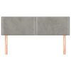 vidaXL Cabeceros 2 unidades terciopelo gris claro 72x5x78/88 cm