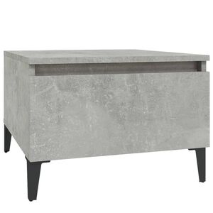 vidaXL Mesa auxiliar de madera contrachapada gris hormig&oacute;n 50x46x35 cm