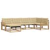 vidaXL Conjunto de sof&aacute;s de exterior con coj&iacute;n 6 pcs y Beige