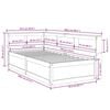 vidaXL Cama con estantería sin colchón madera maciza blanca 75x190 cm