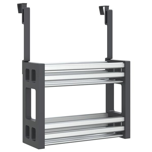 vidaXL Organizador para debajo de fregadero aluminio 34x12x26 cm