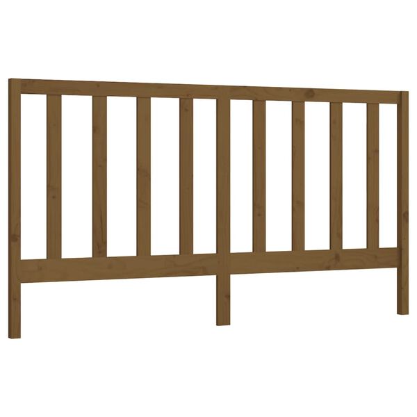 vidaXL Cabecero de cama madera maciza de pino marrón miel 206x4x100 cm